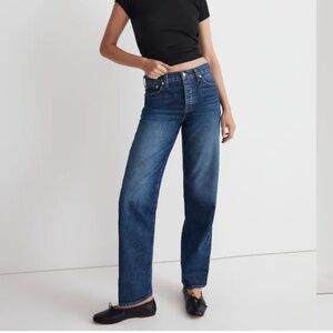 Madewell Low-Slung Straight jean, sz 27, 30-in inseam
